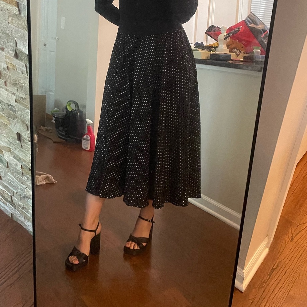 Halogen Monochrome Polka Dot Dress